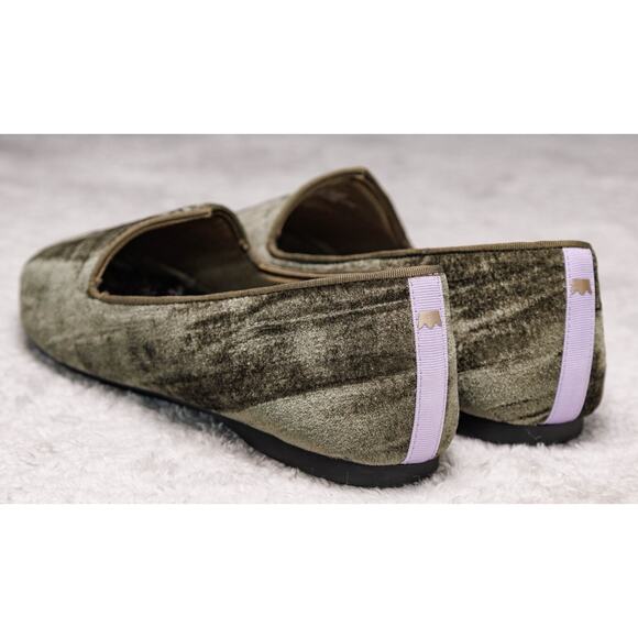 Birdies Heron Olive Green Velvet Loafers Flats Womens Size 8.5 NWOB - Picture 10 of 15